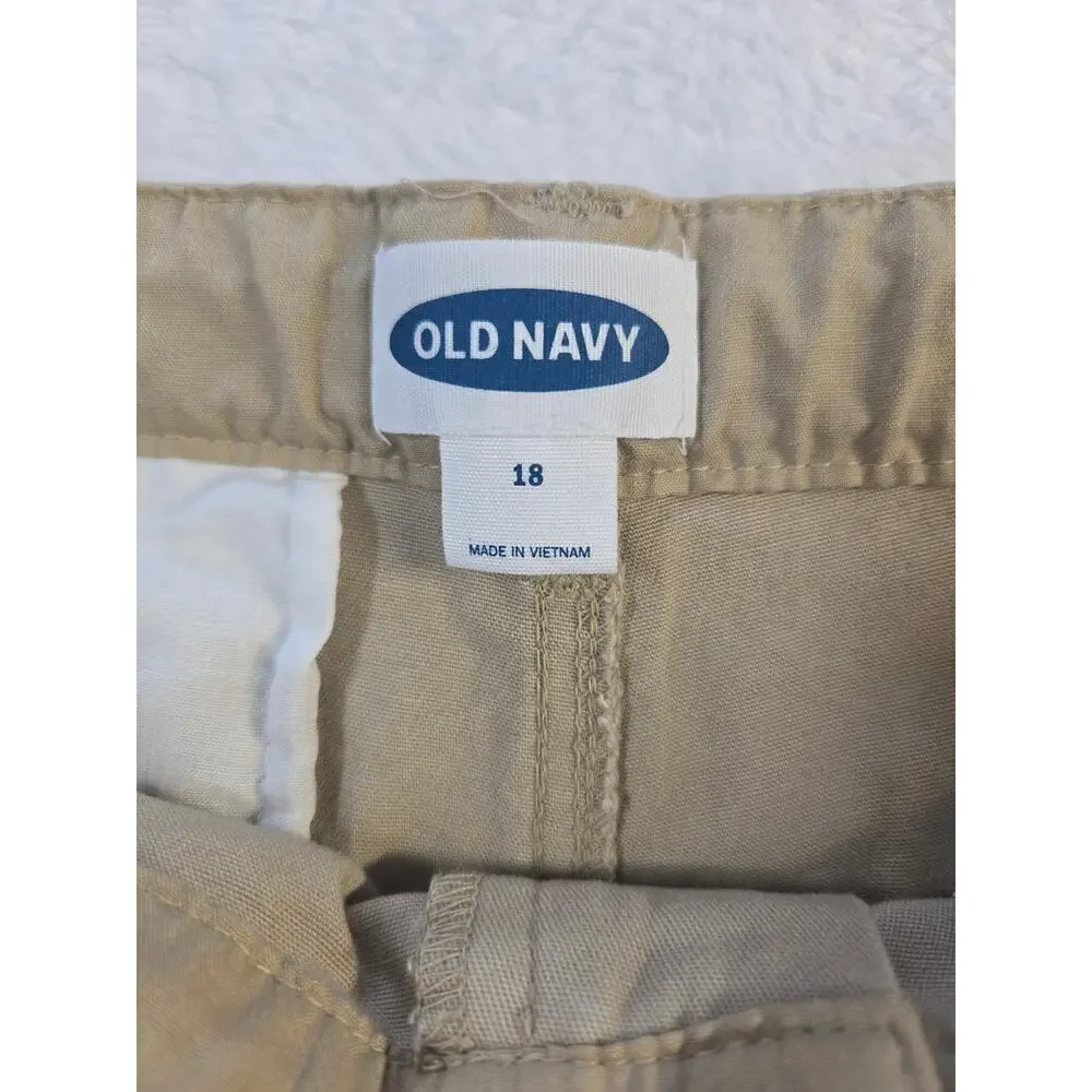 Old Navy Boys Khaki Shorts Size 18 Classic Fit